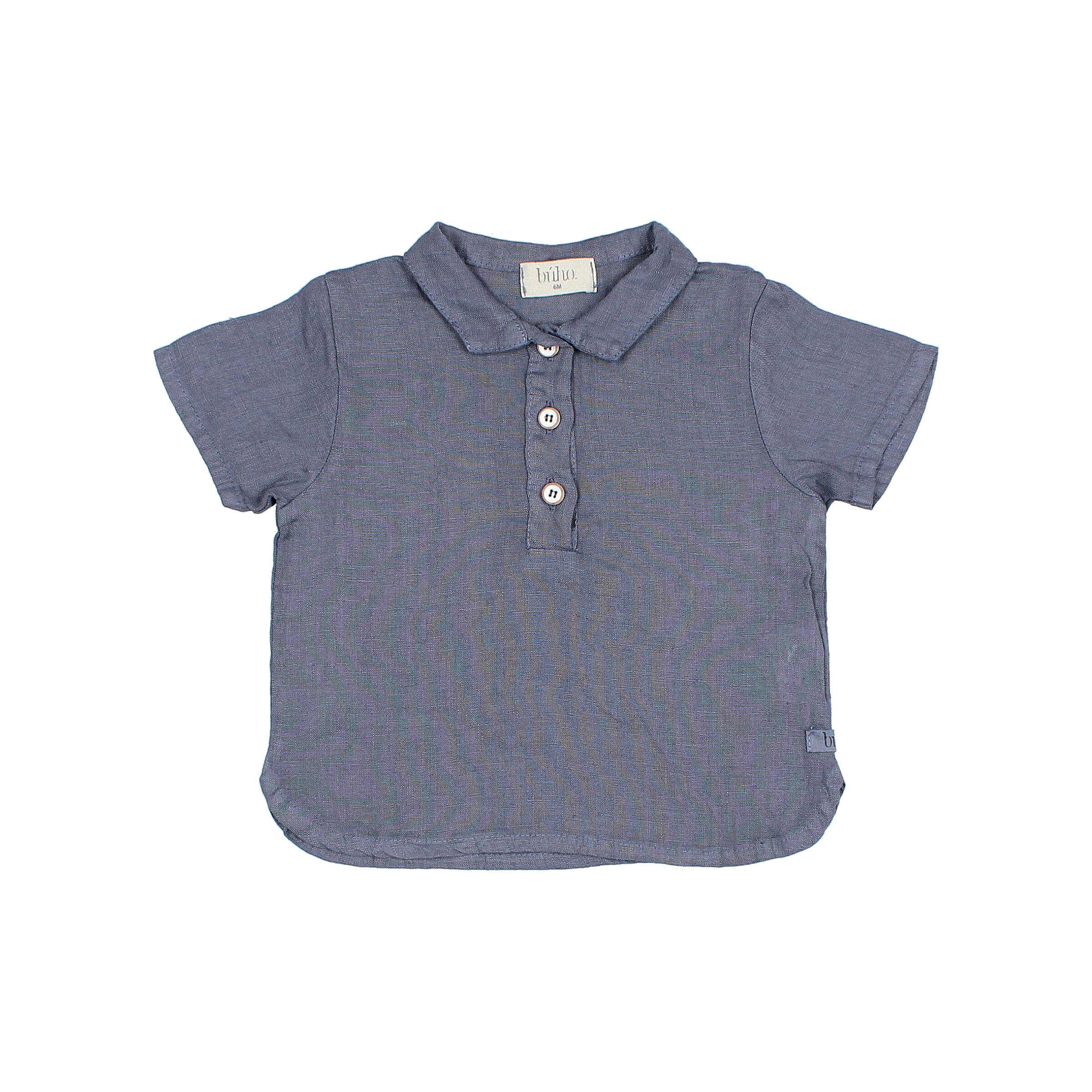 BUHO / baby / linen shirt / blue stone
