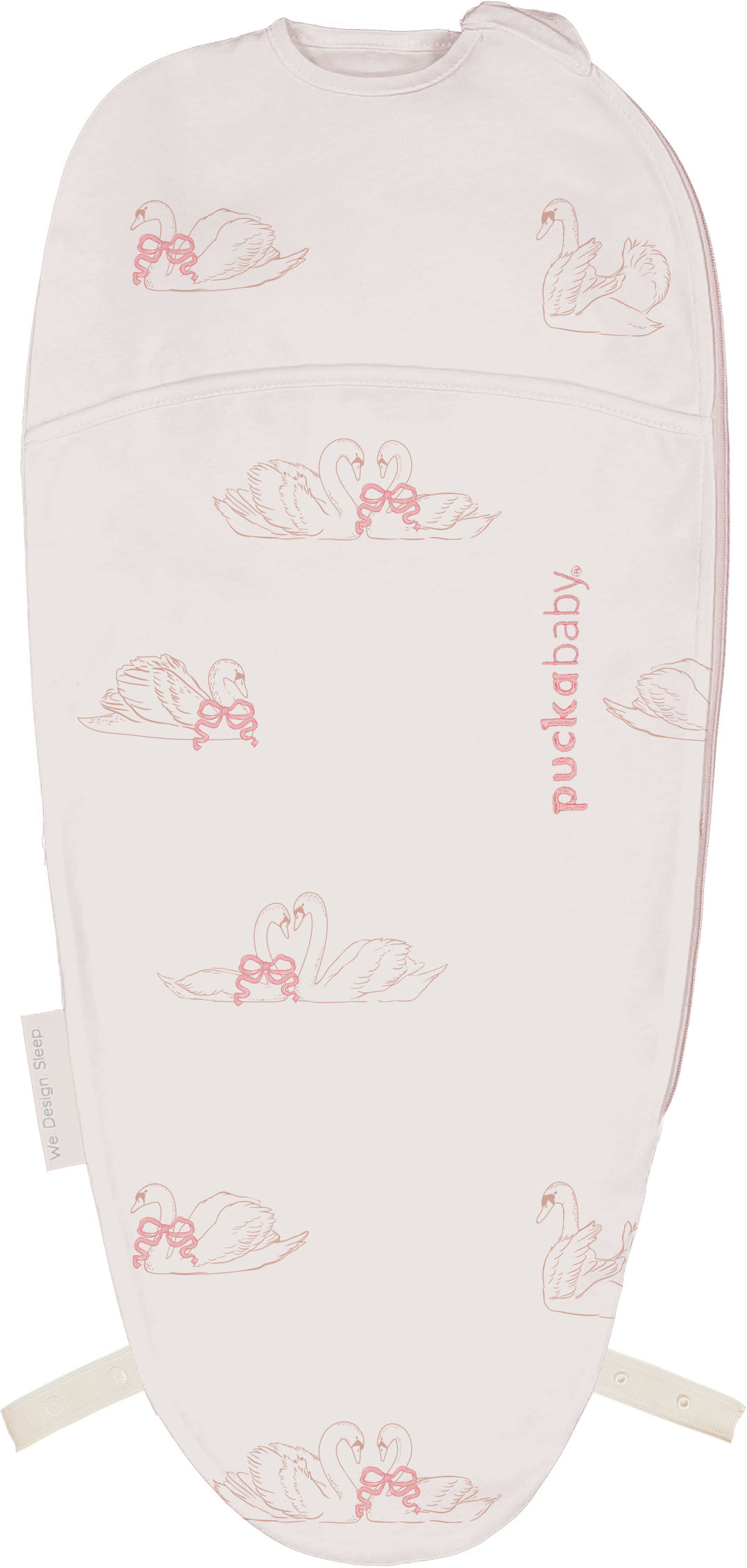 Puckababy Inbakerslaapzak Original Piep Cotton Swans 0-3 maand - Tog 0.5