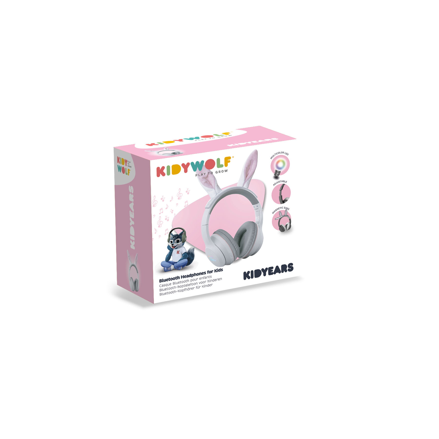 Kidywolf Kidyears - Bluetooth Hoofdtelefoon, 85dB mode, konijn