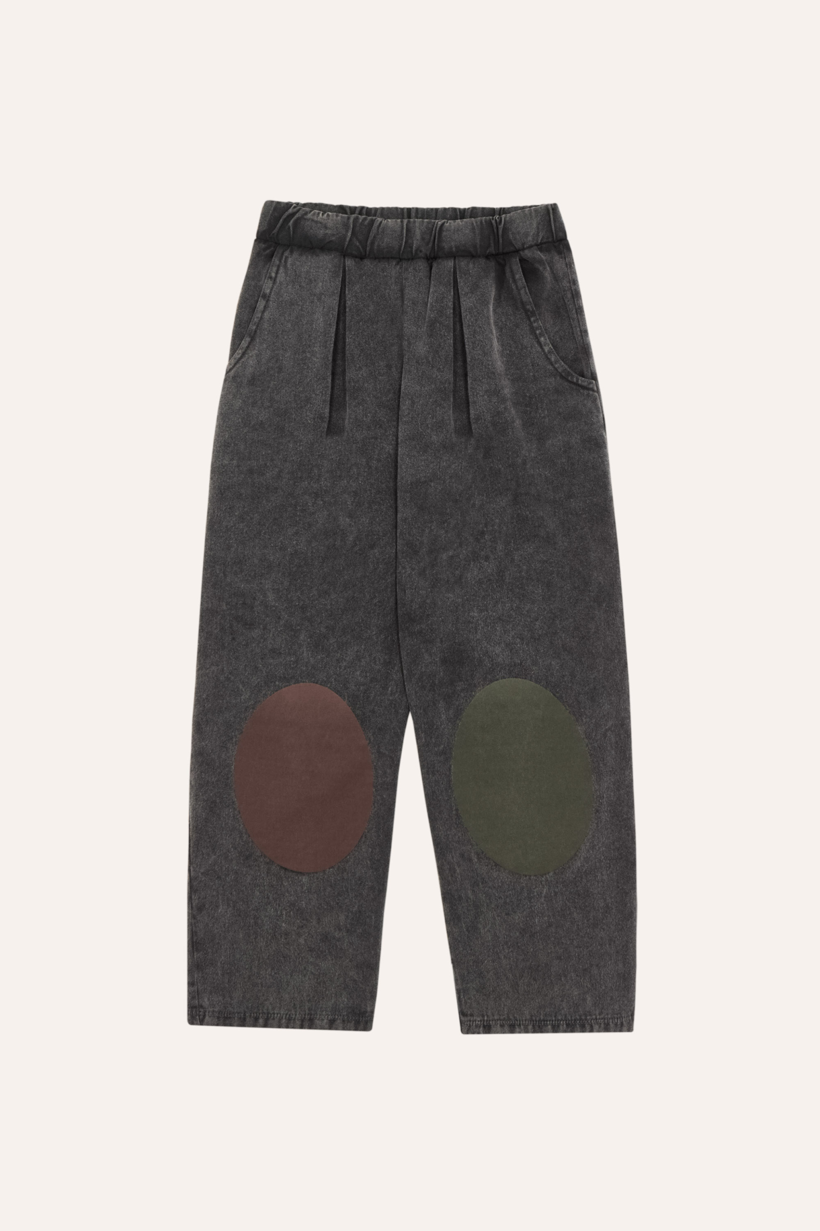 The Campamento Kids Broek Bicolor Patches Denim Grijs