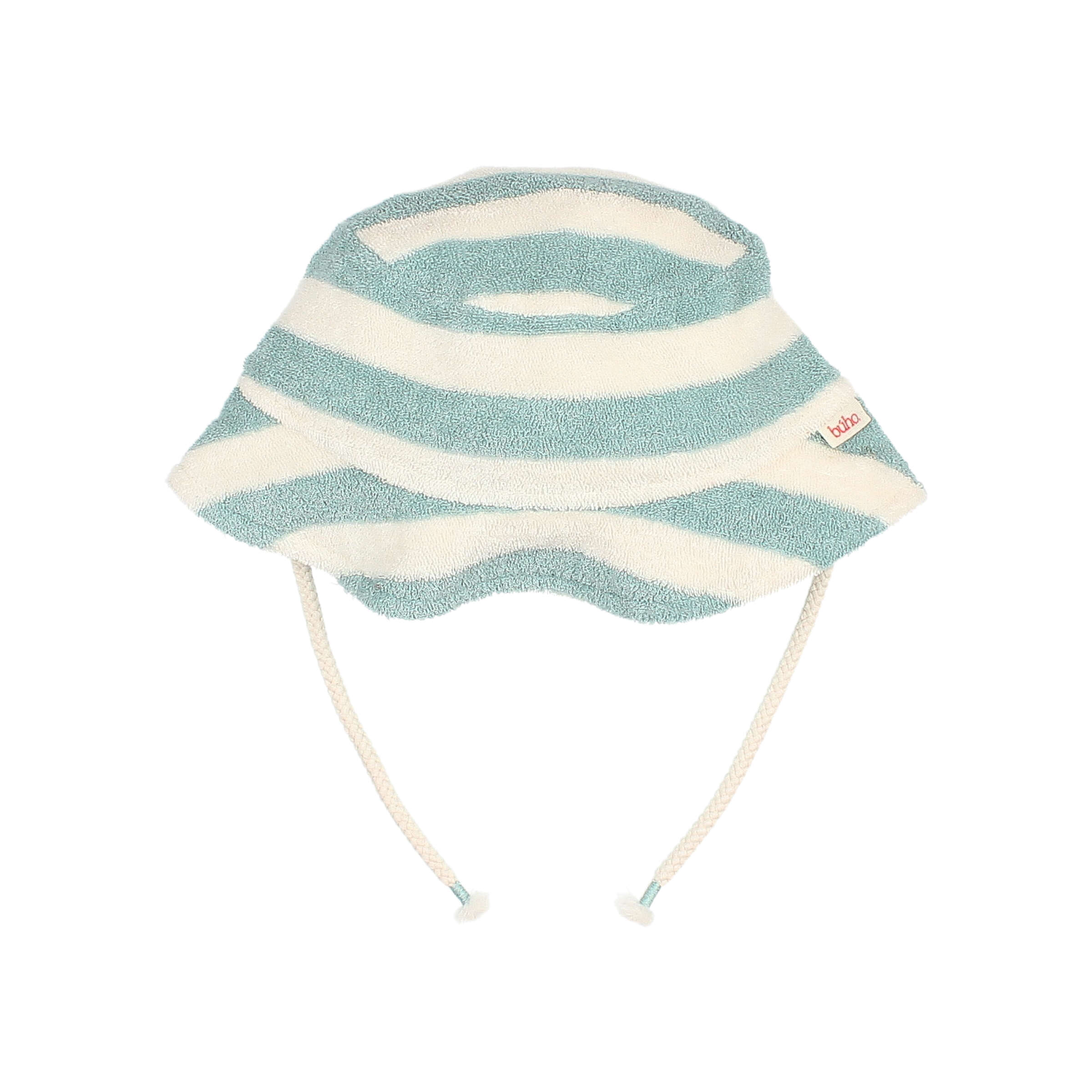 Buho Hoedjes Terry Stripes Green Moss XS