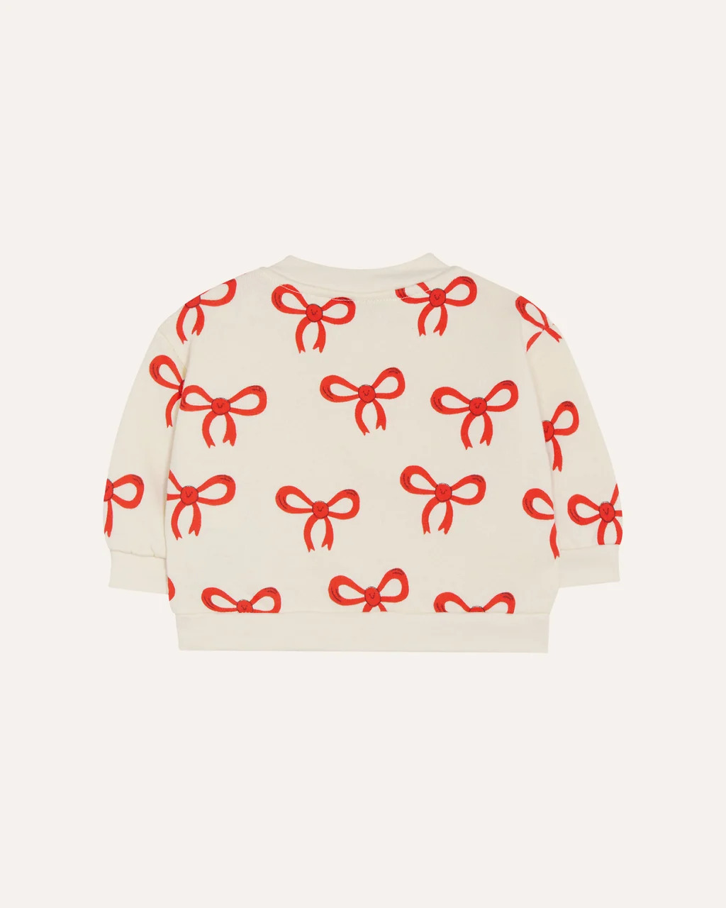The Campamento Baby Sweater Big Bows Ecru
