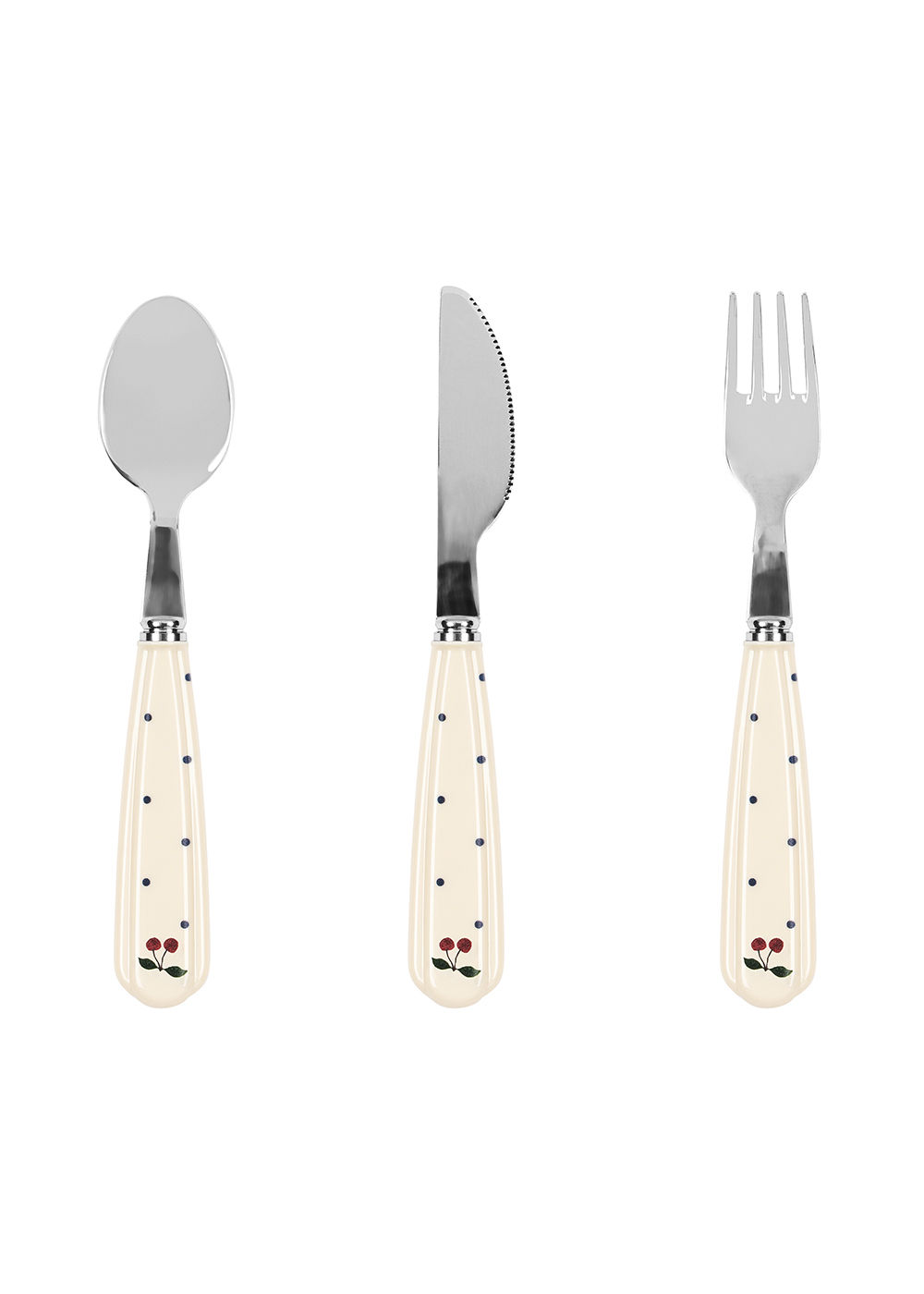 Konges Bestekset Navy Dots 3 stuks