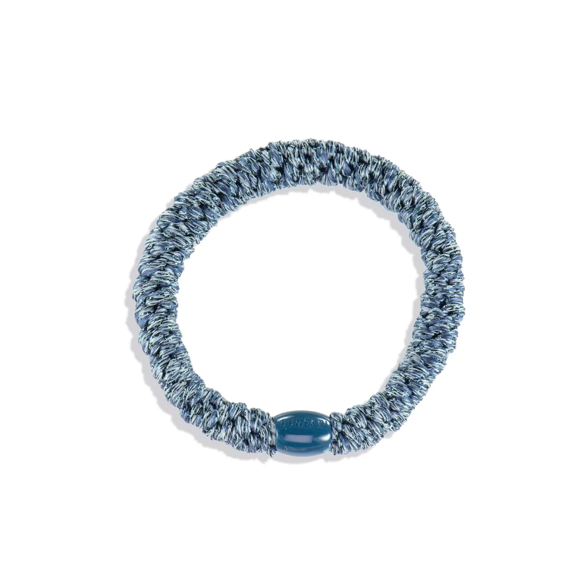 KKNEKKI Haarelastiek Dusty Blue Glitter