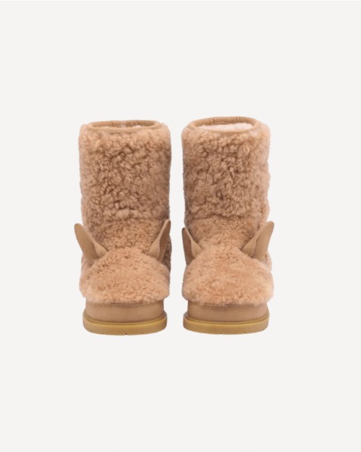 Donsje Boots Irfi Alpaca Beige Curly Sheep Wol