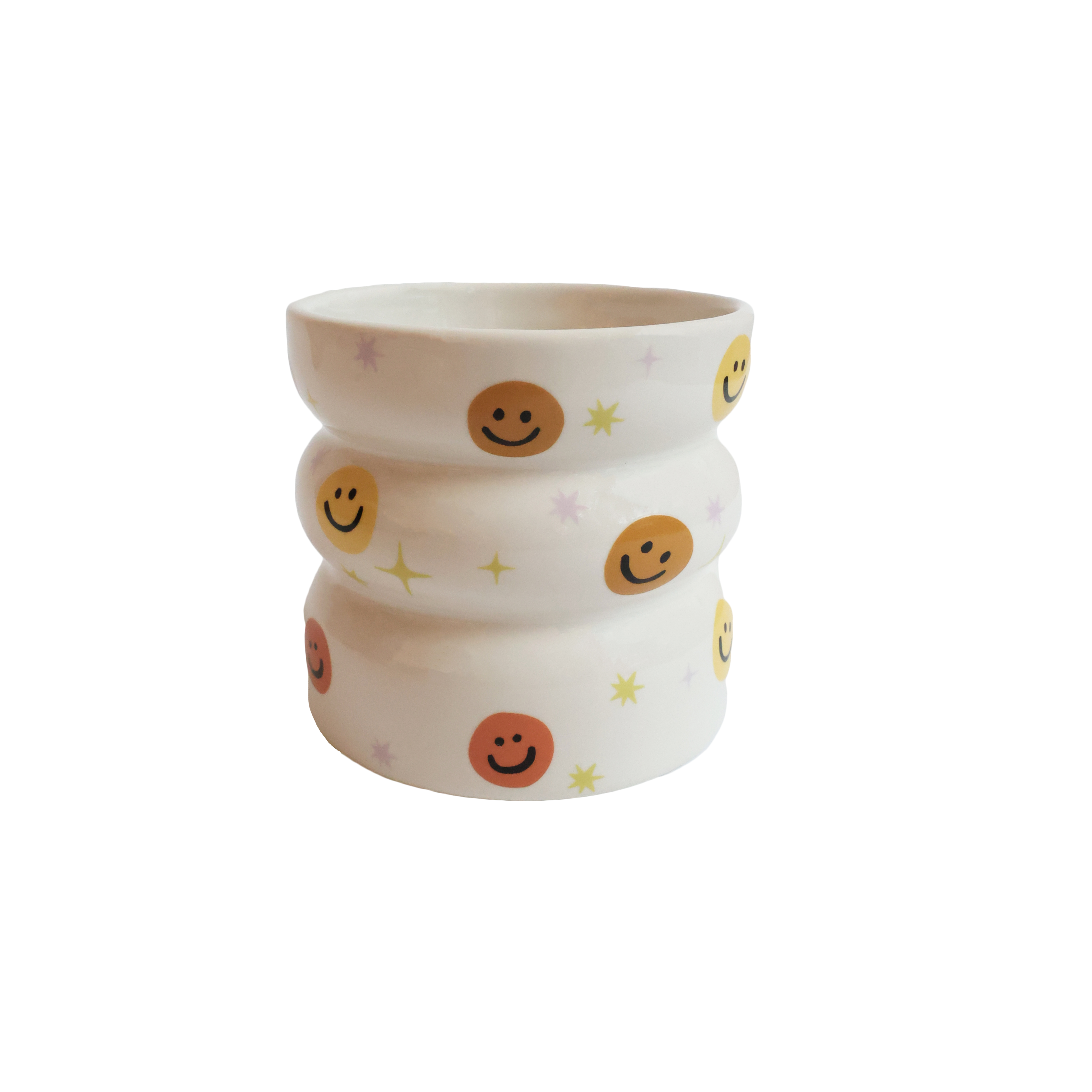 ATLITW Studio Bloempot Lucky Getaway Smileys 7x7 cm - Keramiek