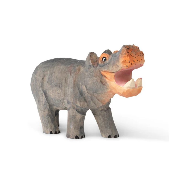 Ferm Living Animal Hand Carved Hippo