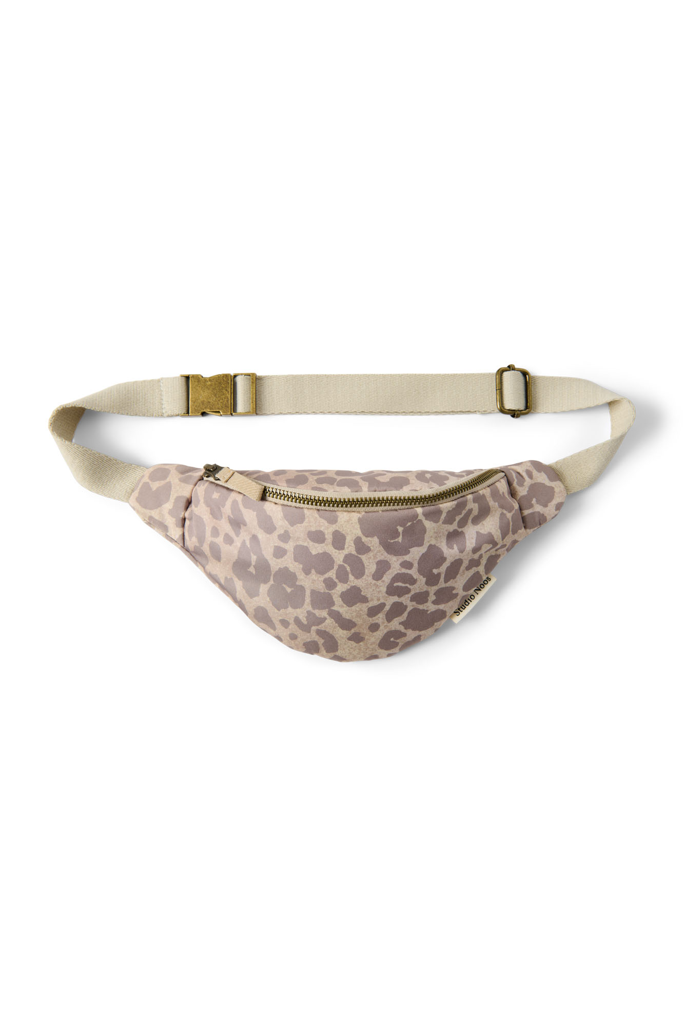 Studio Noos Heuptas-Fanny Pack Mini Puffy Beige Leopard 28x10.5x5.5 cm