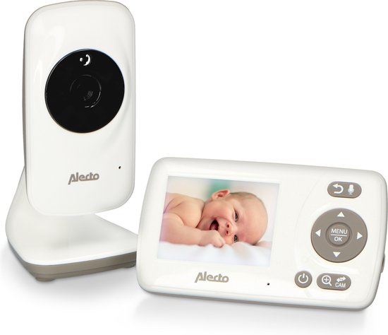Alecto Babymonitor DVM-71 met Camera & 2.4 Scherm Wit