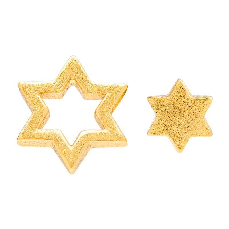Lulu Copenhagen Oorring Family Star Gold - 2 stuks