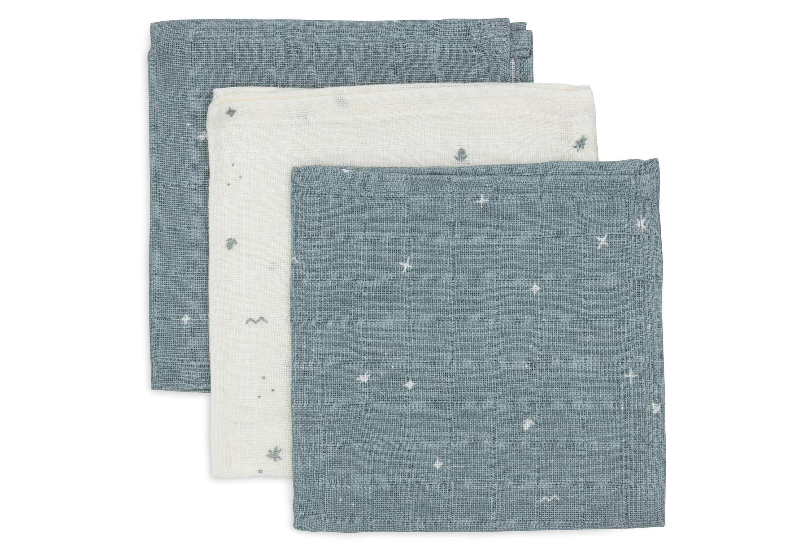 Jollein Monddoekje Tetra Twinkling Sea Green - 3 stuks