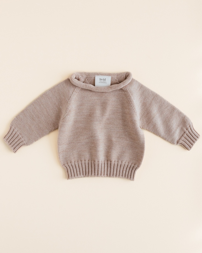 Hvid Baby Sweater Georgette Sand