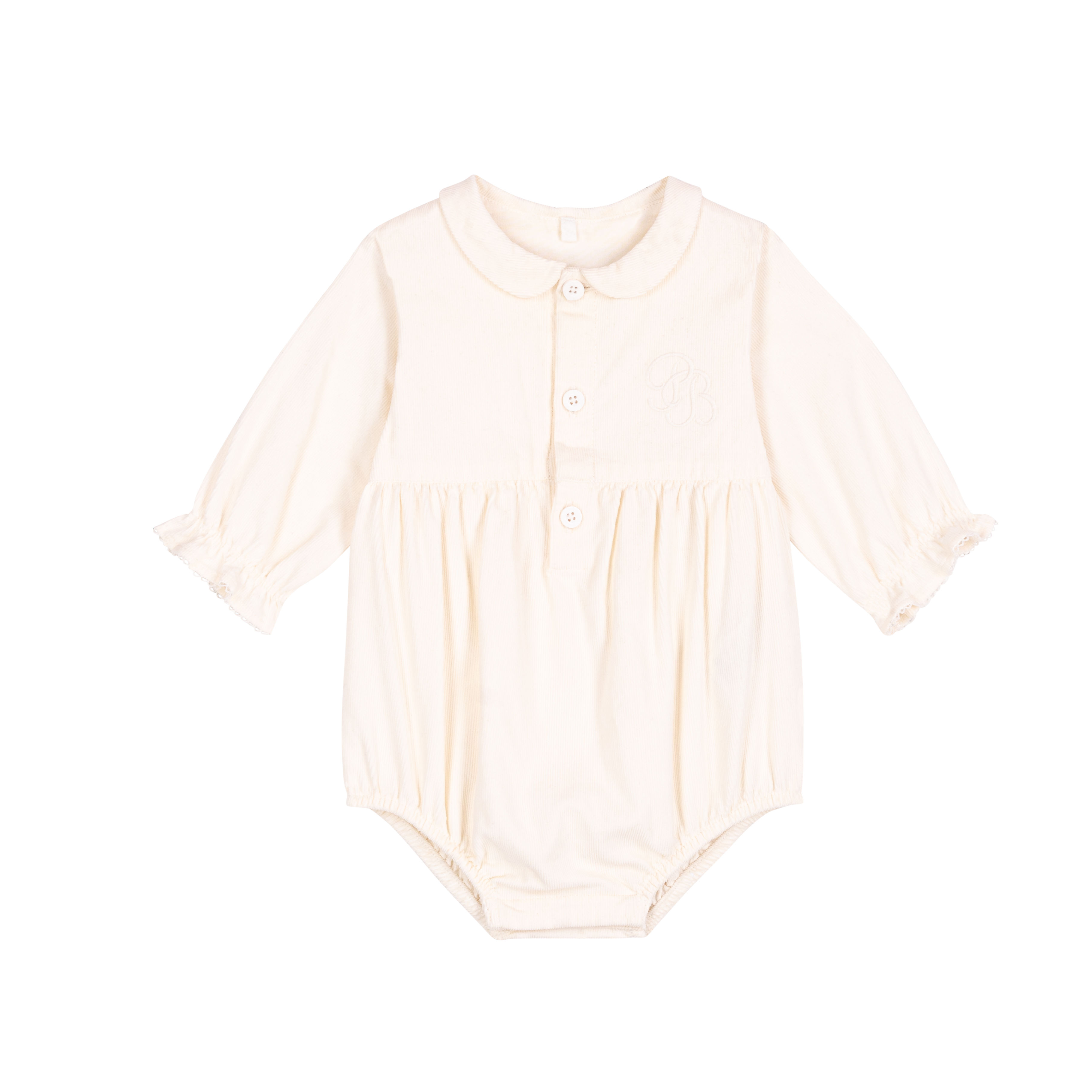 Petit Bateau Romper Nb Lm Meisjes Milk