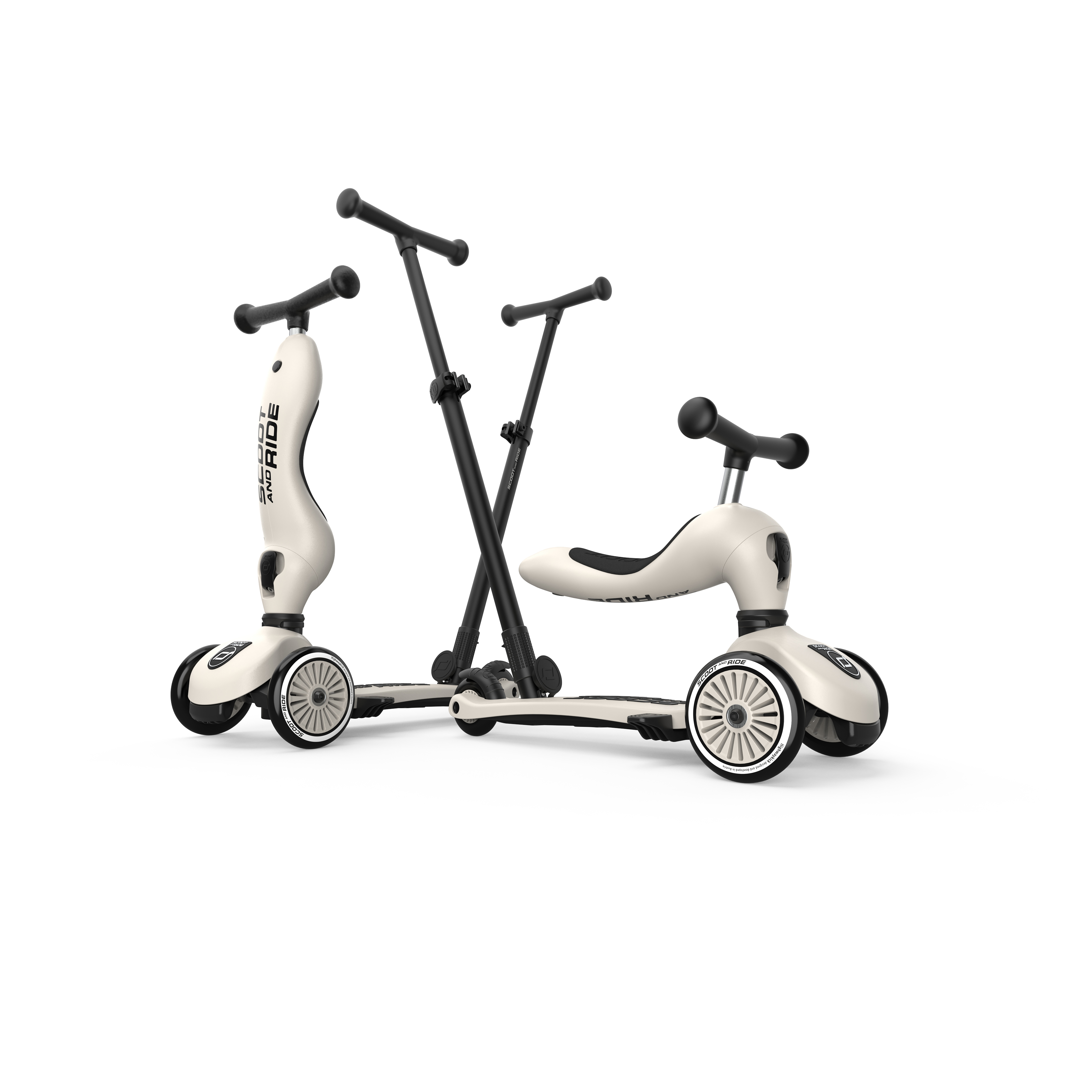 Scoot and Ride Highwaykick 1 Loopfiets-Step in 1 Push and Go Ash