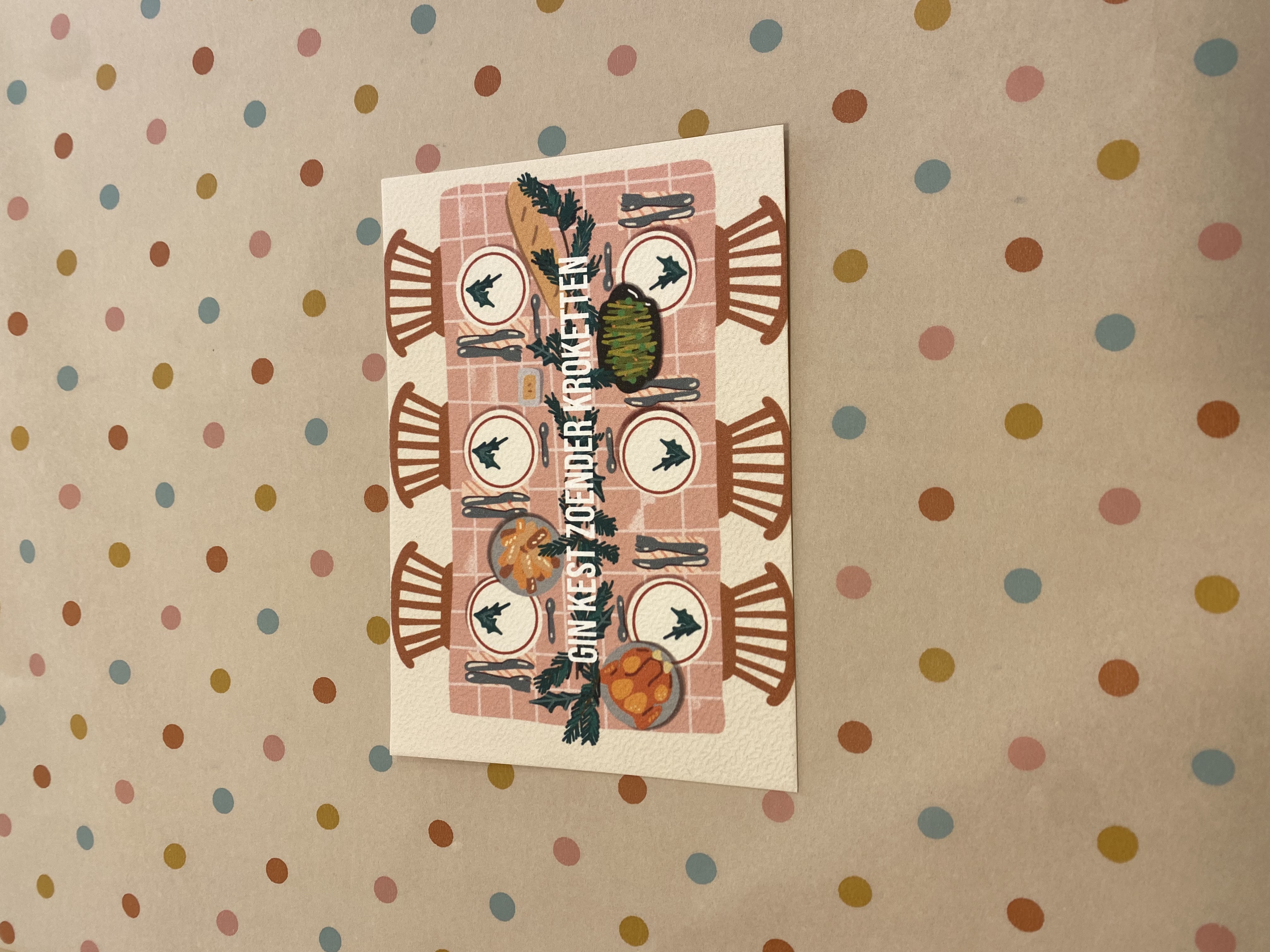 Moomade Wenskaart Gin Kest Zoender Kroketten