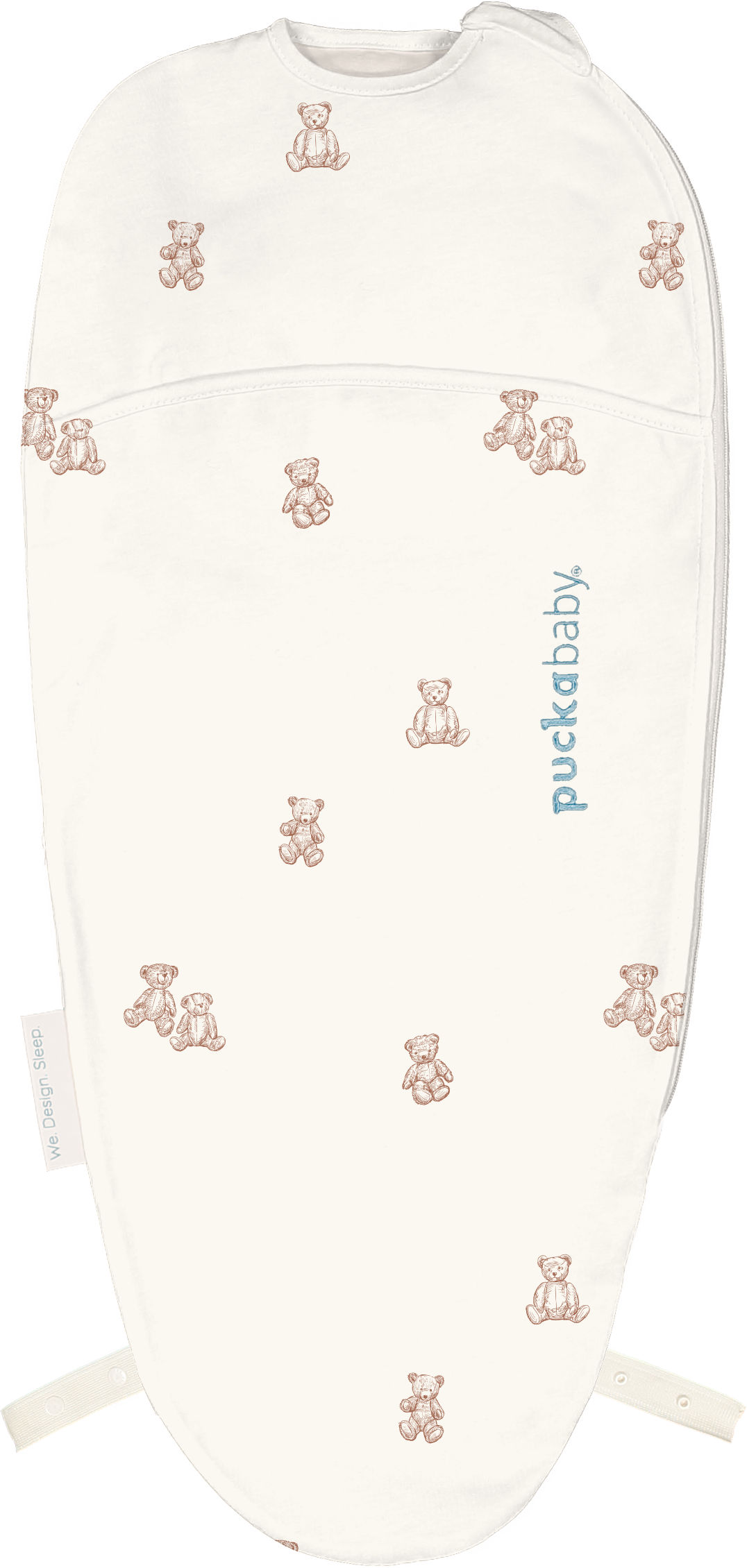 Puckababy Inbakerslaapzak Original Piep Cotton Teddy Bears 0-3 maand - Tog 0.5