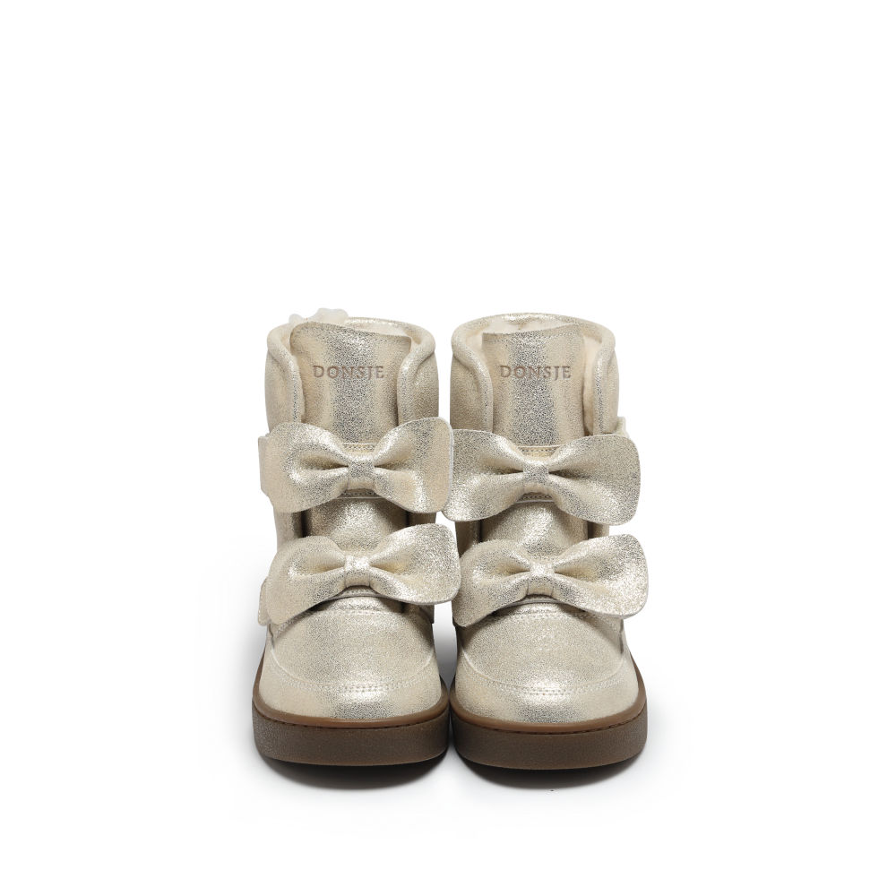 Donsje Boots Isa Exclusive Silver Metallic Leather