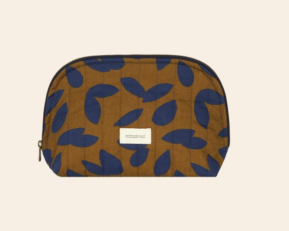Nobodinoz Paris Tokyo Vanity Case Blue Leaves