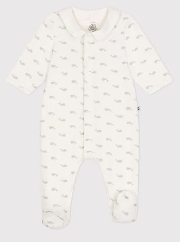 Petit Bateau / babypyjama fleece / walvis