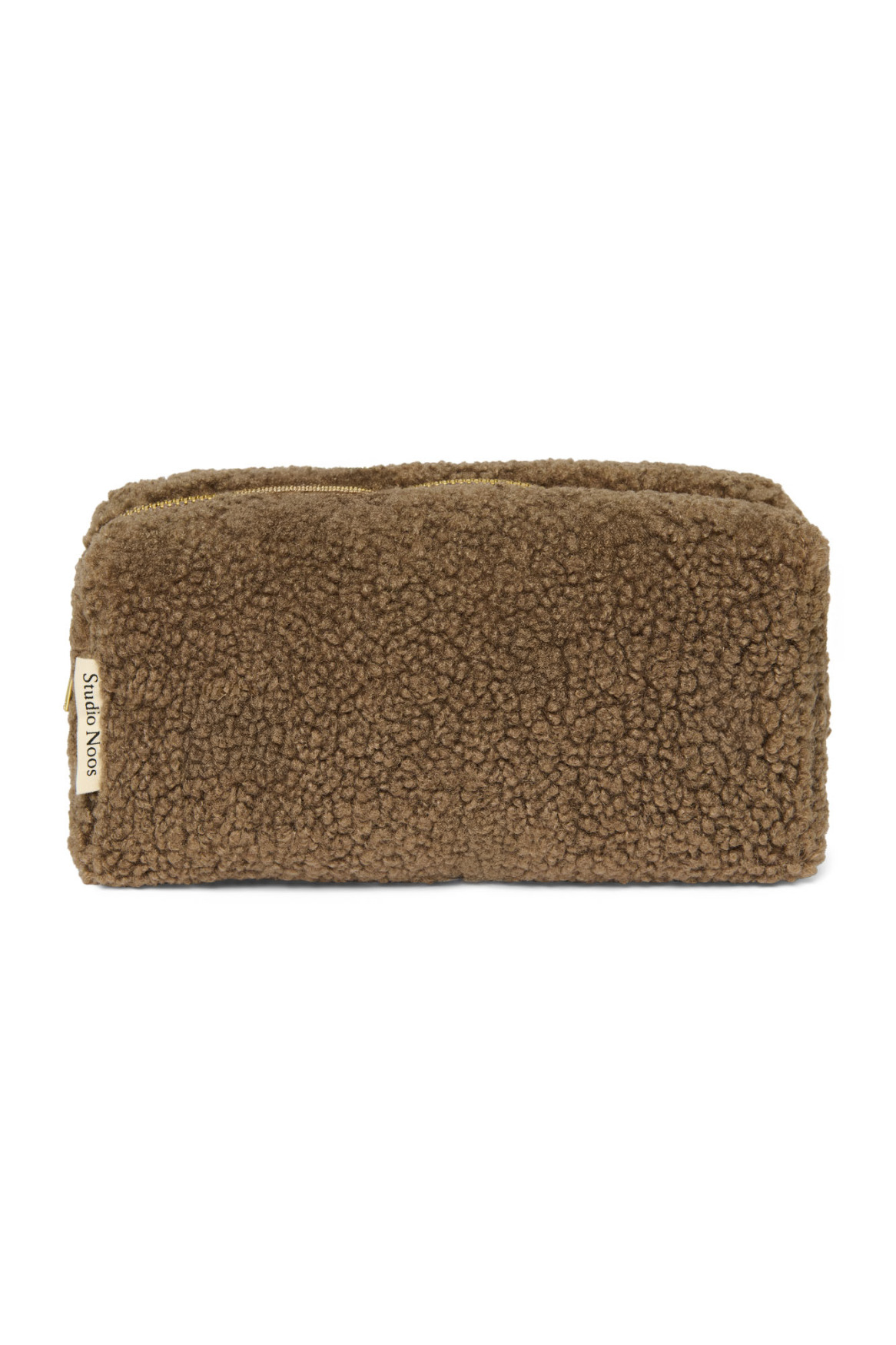 Studio Noos Pouch Teddy Donkerbruin 9x24x9 cm