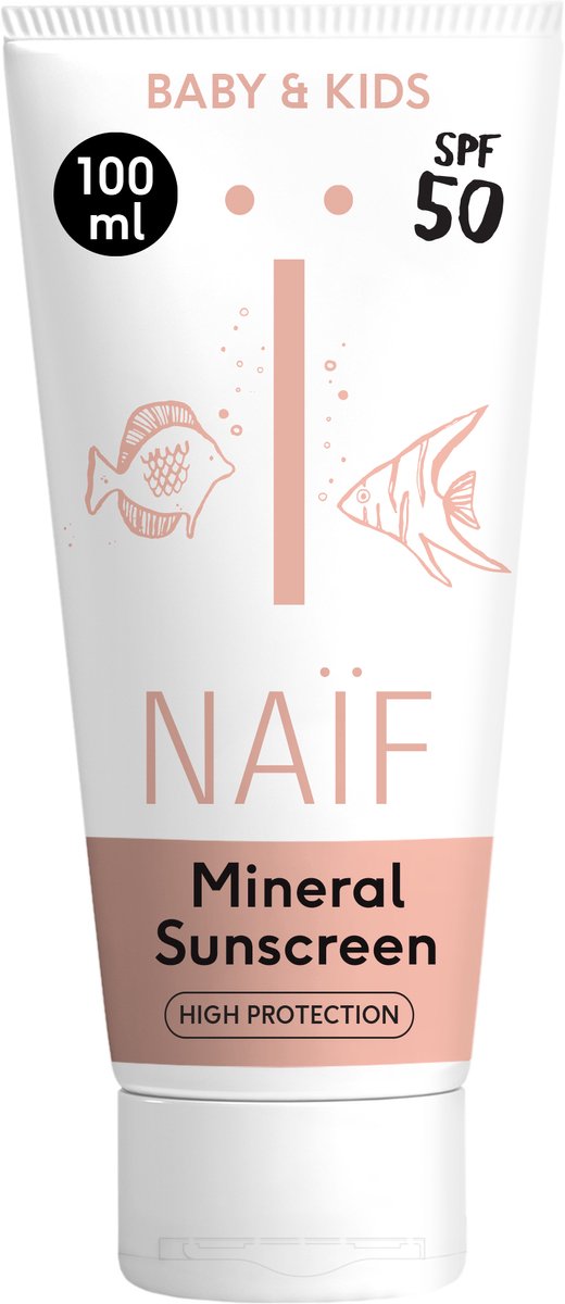 Naif Baby & Kids Zonnecreme Sunscreen Mineral SPF50 100 ml
