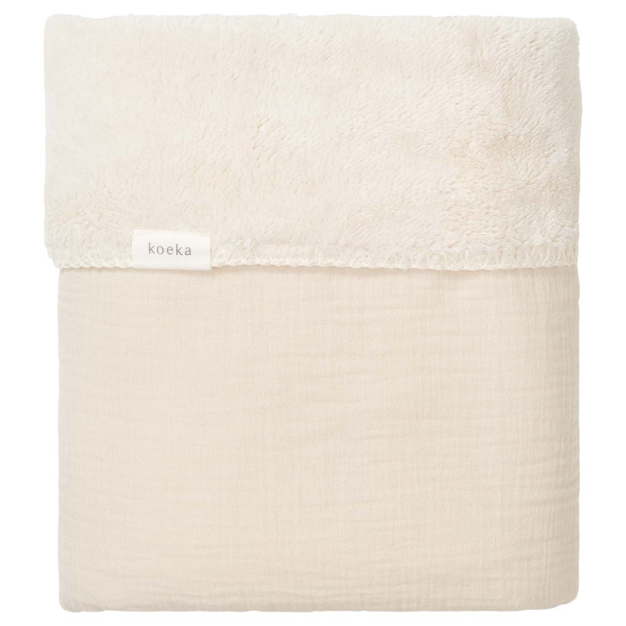 Koeka Deken Wieg Faro Teddy Reversible Warmwhite 75x100 cm