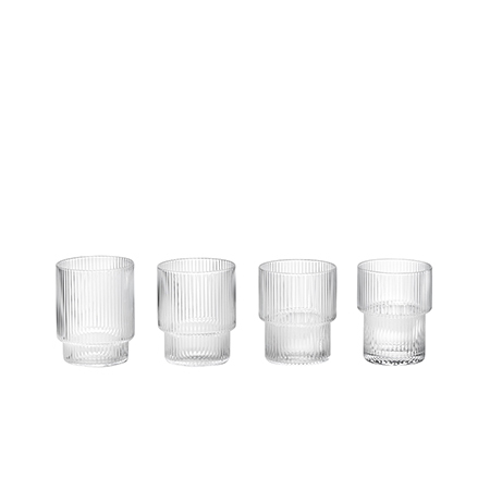 Ferm Living Glas Ripple - set van 4