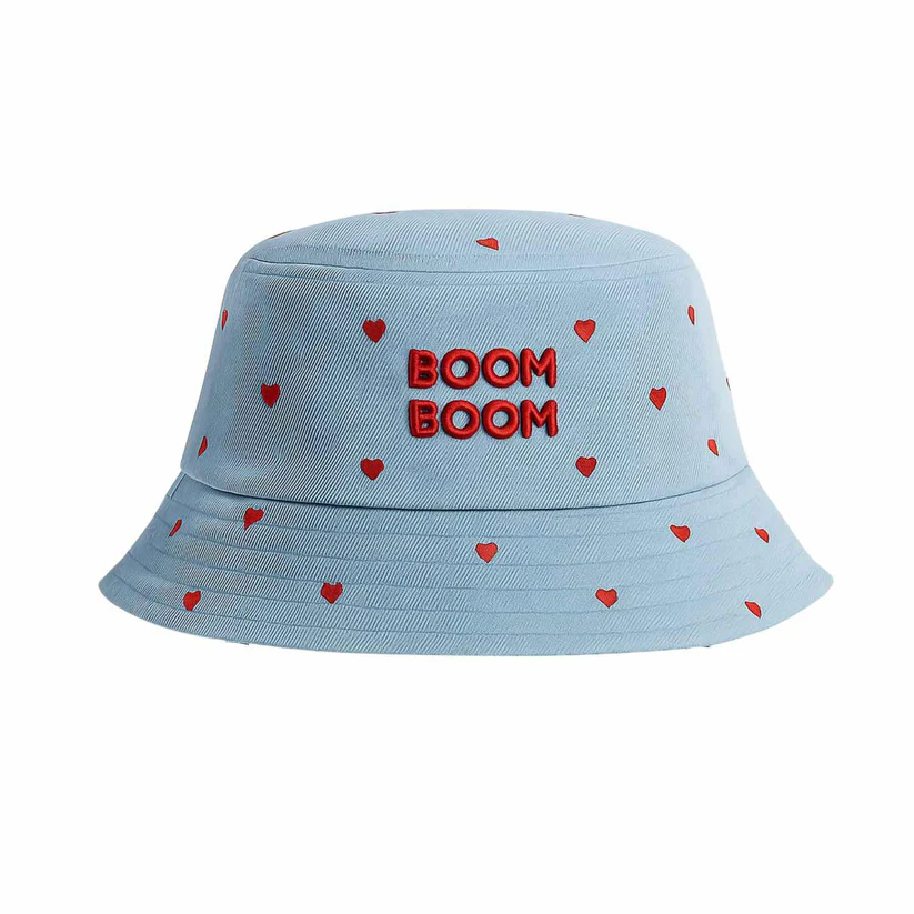 Chamaye Zonnehoedje Bob Badaboom Denim-Hartjes