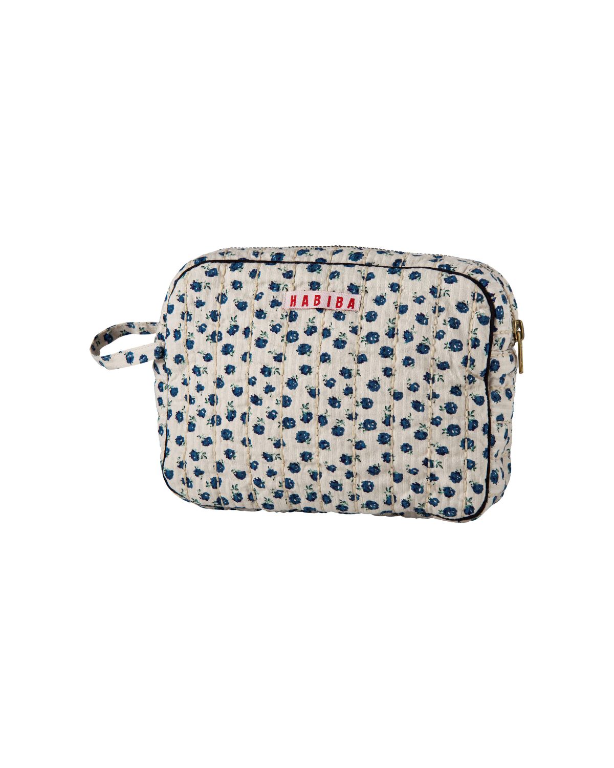 HABIBA / new dawn seersucker toiletry bag / blue moon