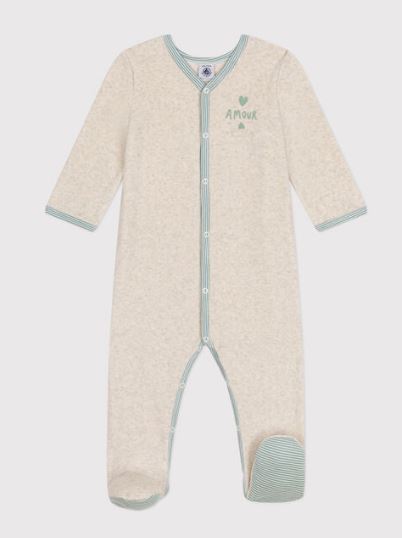 Petit Bateau / babypyjama velours / amour