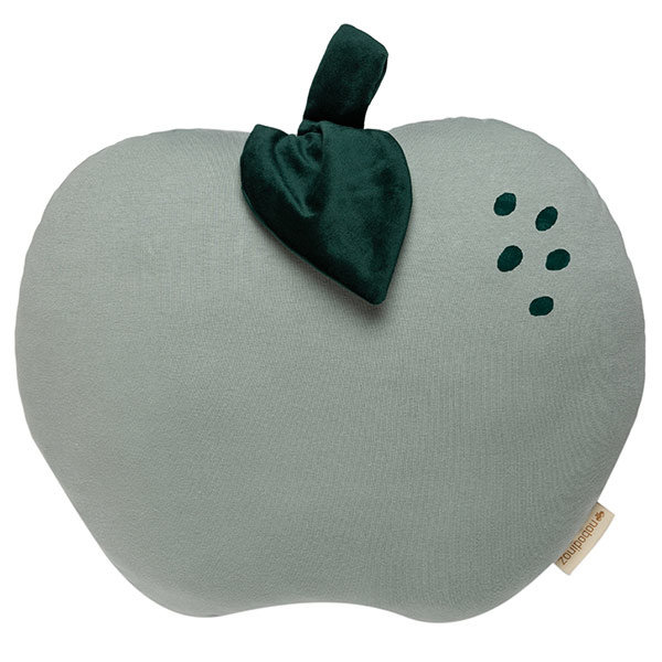 Nobodinoz Apple Cushion Antique Green