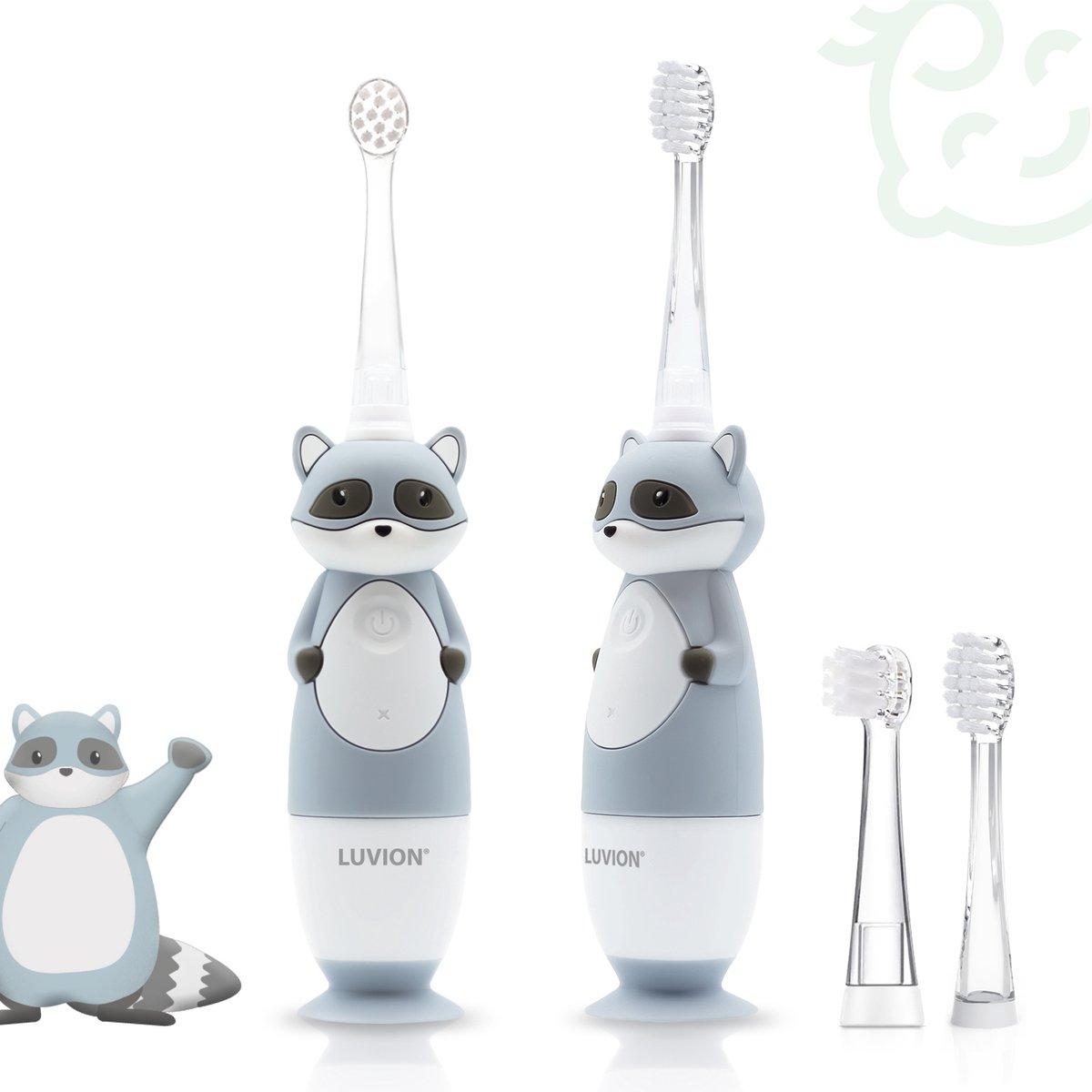 Luvion Elektrische Tandenborstel 400S  Sonisch Wasbeer Grijs