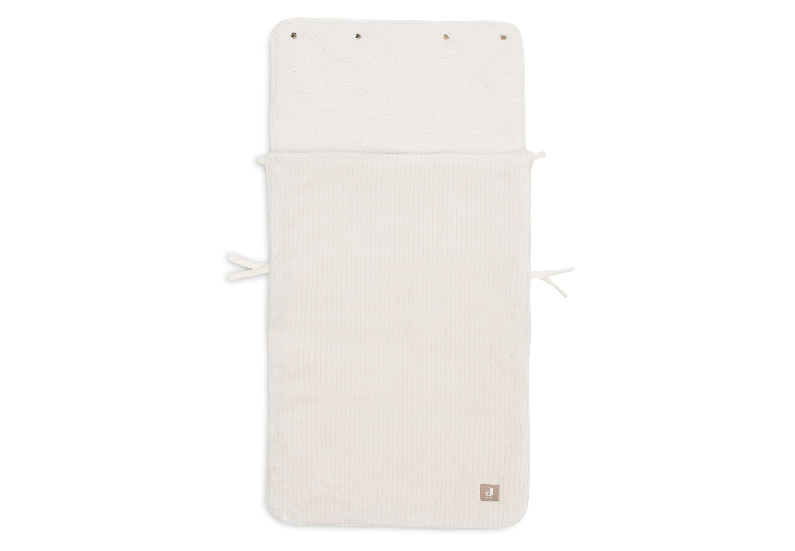 Jollein Voetenzak Groep 0+ 3-5 Punts Gordel Cloudy Rib Oatmeal