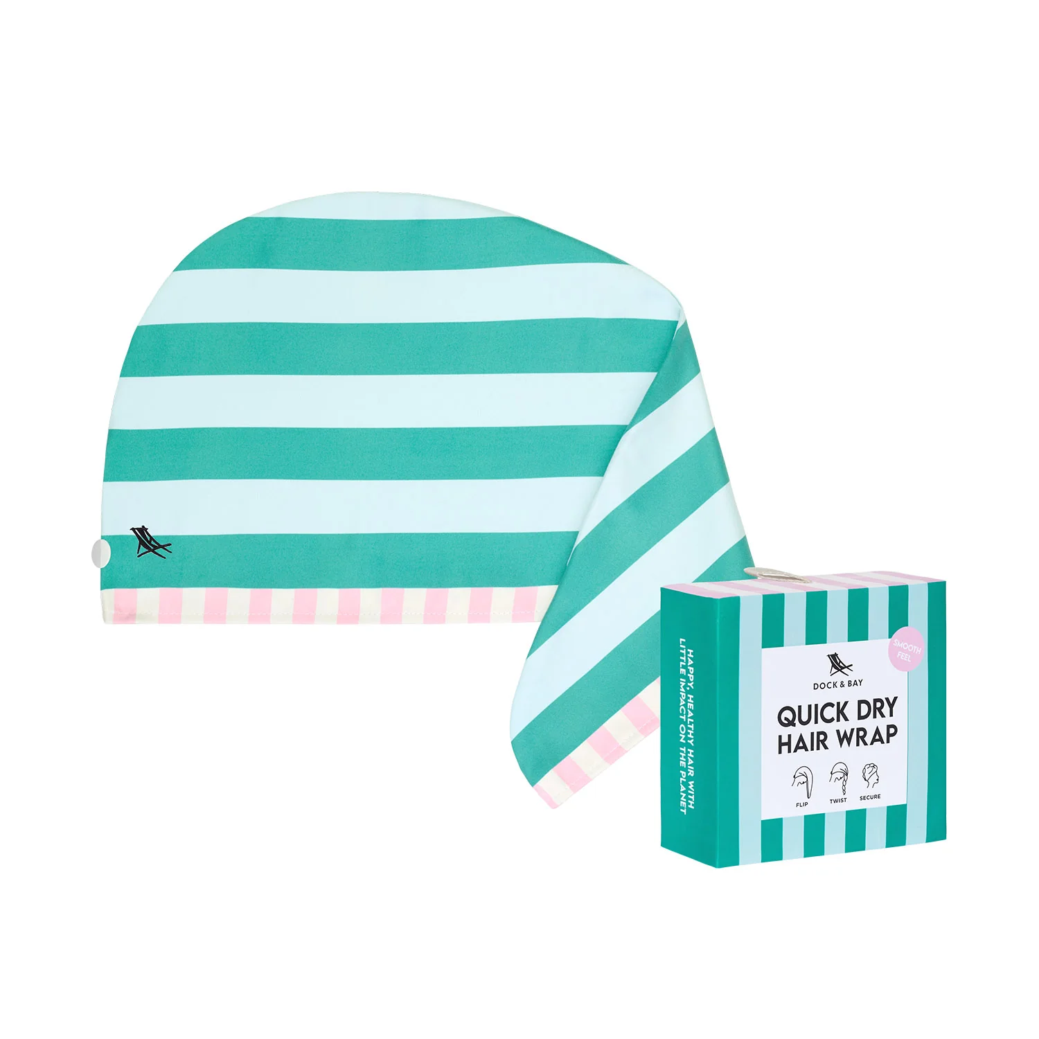 Dock & Bay Haarhanddoek Quick Dry Pastel Pier Suede 63x26 cm