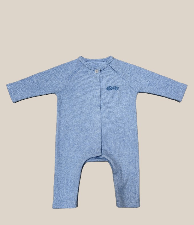 Poetree Pyjama Ollie Denimblauw - 0 maand