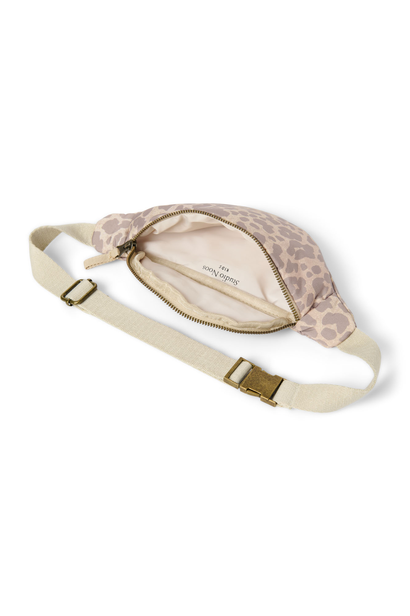 Studio Noos Heuptas-Fanny Pack Mini Puffy Beige Leopard 28x10.5x5.5 cm