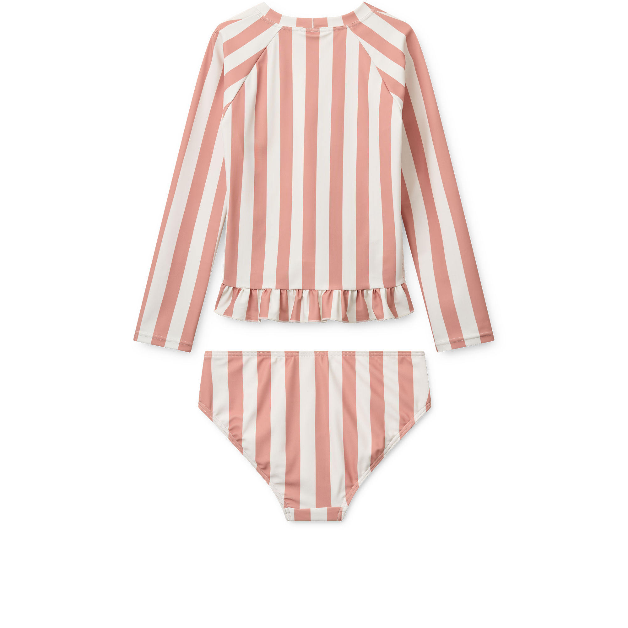 Liewood Kids Zwemset Zwemshirt + Broekje Dagny Gestreept Coral blush-Creme de la creme