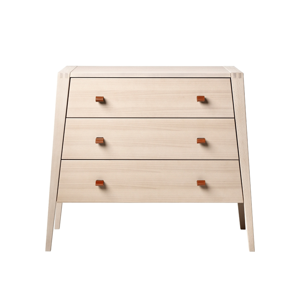 Leander Commode Linea 3 Lades Beech 100x50x85 cm