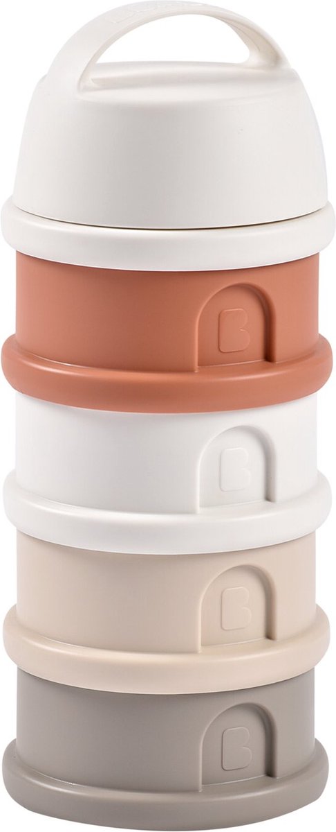Beaba Doseerdozen stapelbaar 4-delig Cotton White/Terracotta