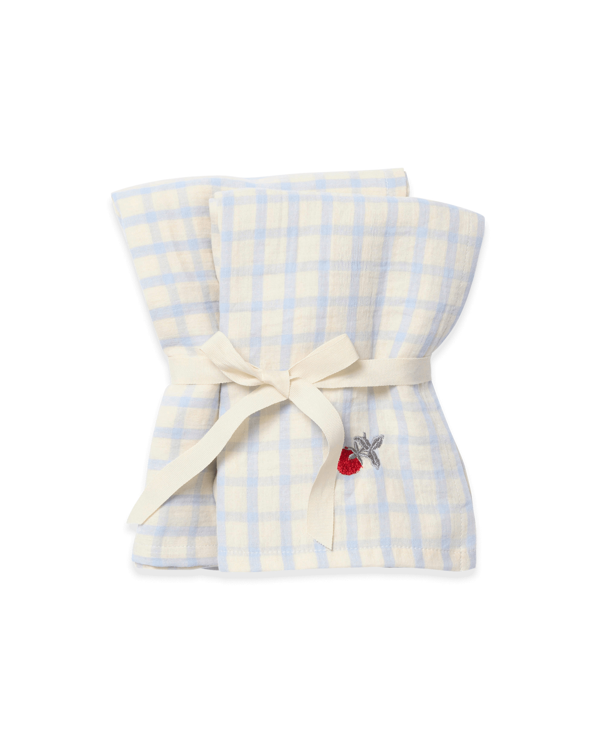 Garbo & Friends Tetradoek Gingham Sky Blue 60x60 cm - 2 stuks