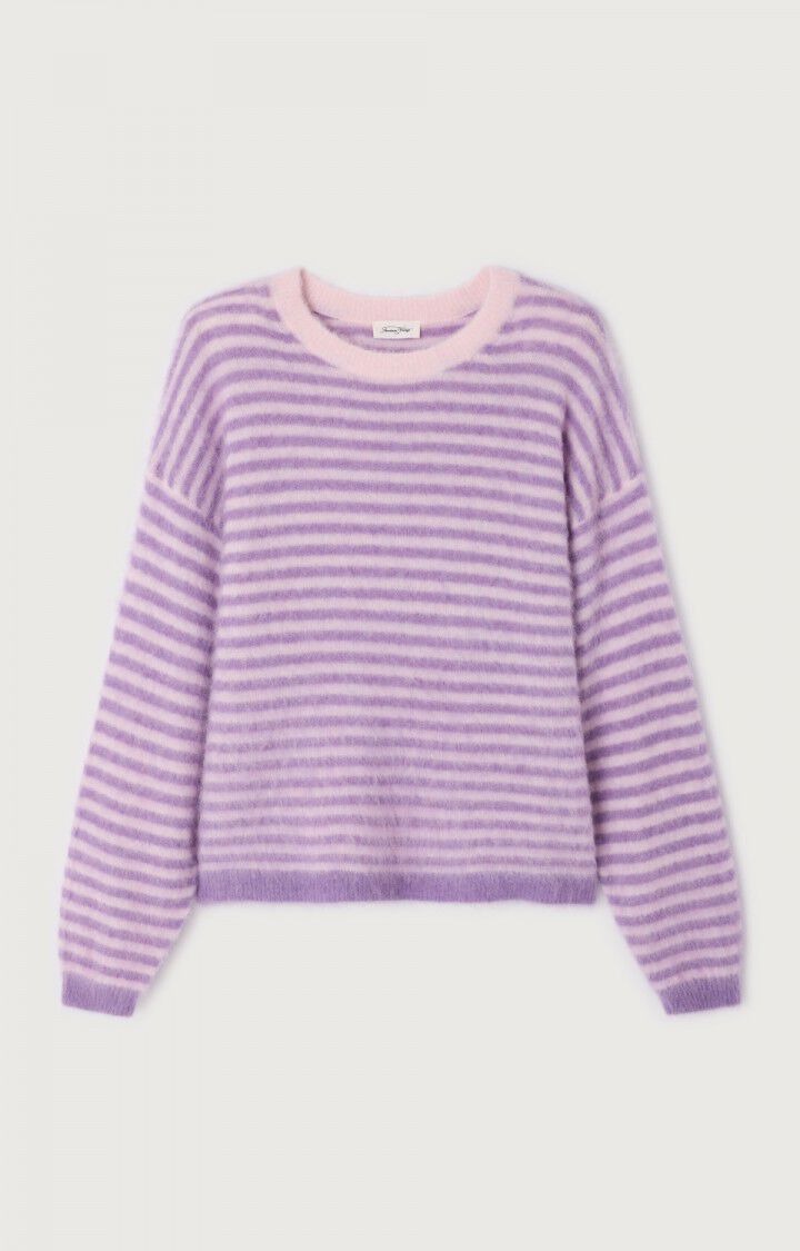 American Vintage Adult Trui Nenybay Violette Raye Bouton De Rose - small