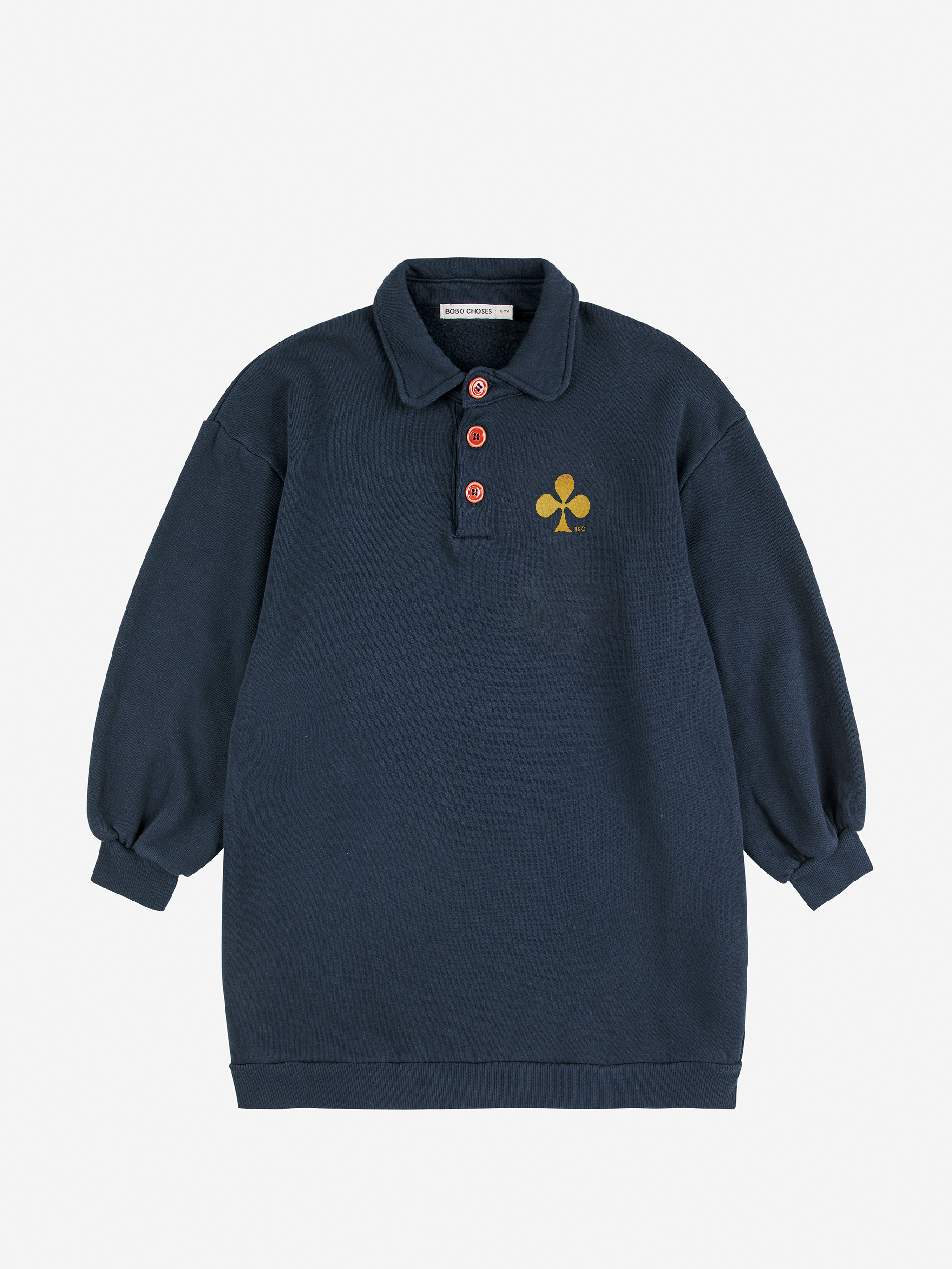 Bobo Choses Sweater Kleed Polo Clover Navy
