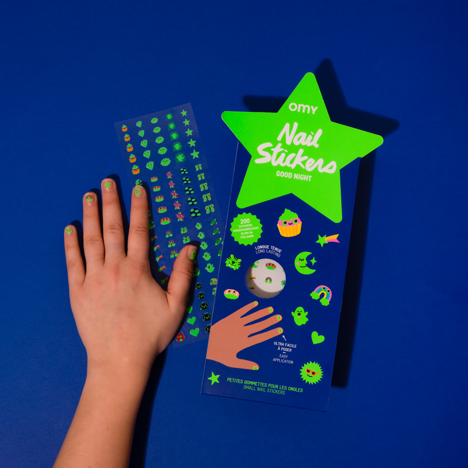 Omy Nagelstickers Glow Party 200 stuks assorti - Body Art - Glow in the Dark