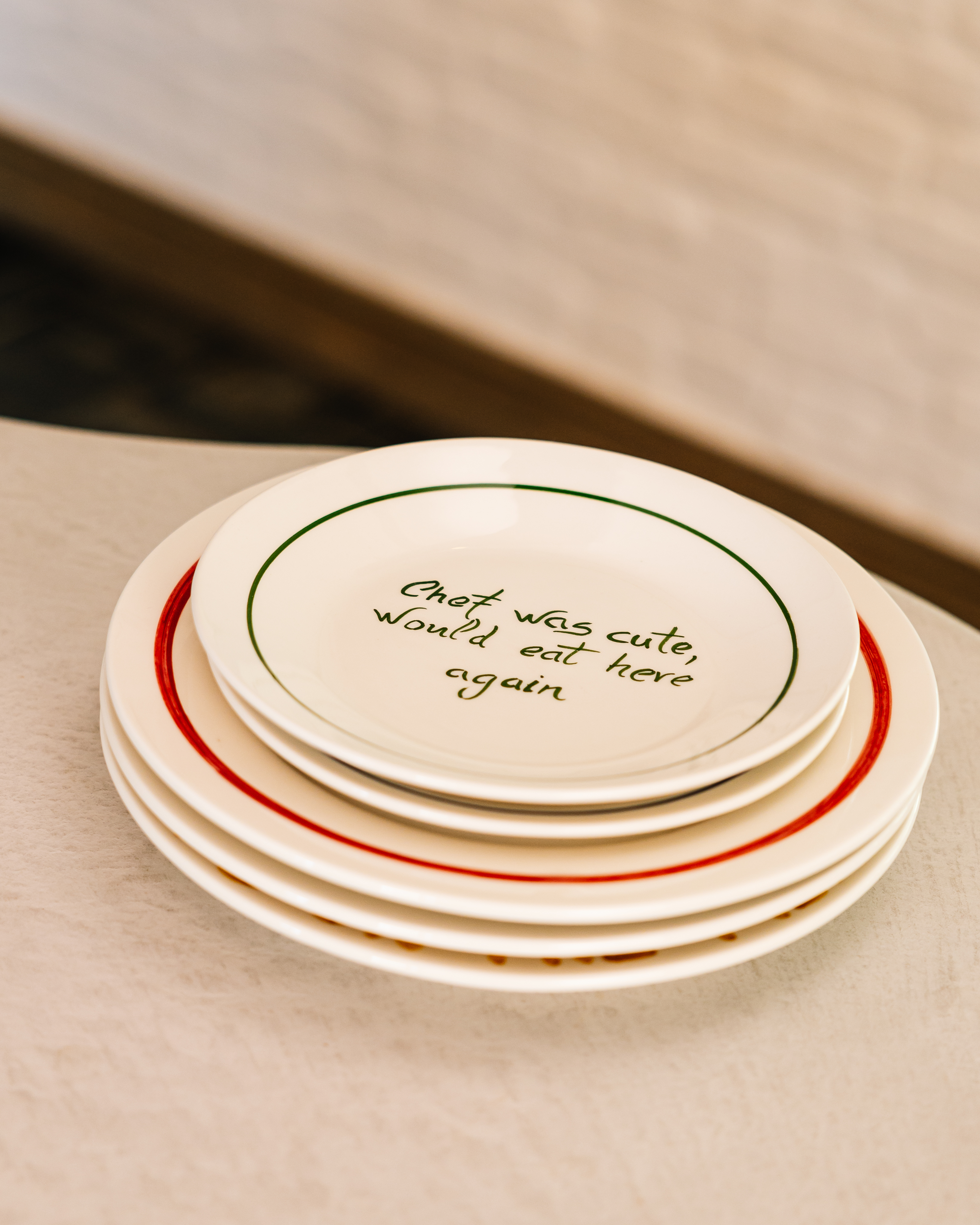 Studio Noticed  Ontbijtbord 'Chef was cute, would eat here again' 22 cm