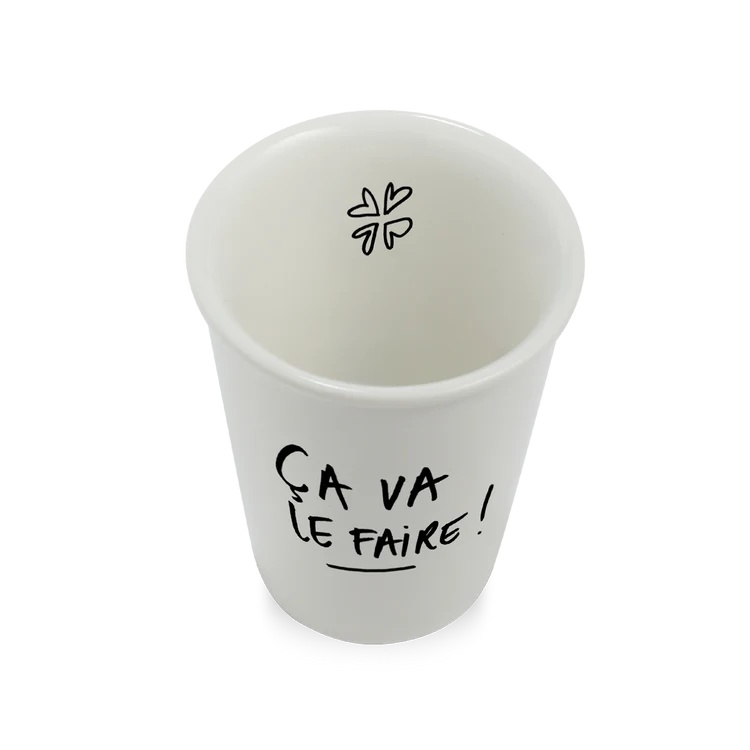 Helen B Beker Ca Va Le Faire 220ml - Porselein - 8x9.5 cm
