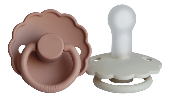 Frigg Fopspeen Daisy Silicone Blush-Cream 6-18 maand - 2 stuks