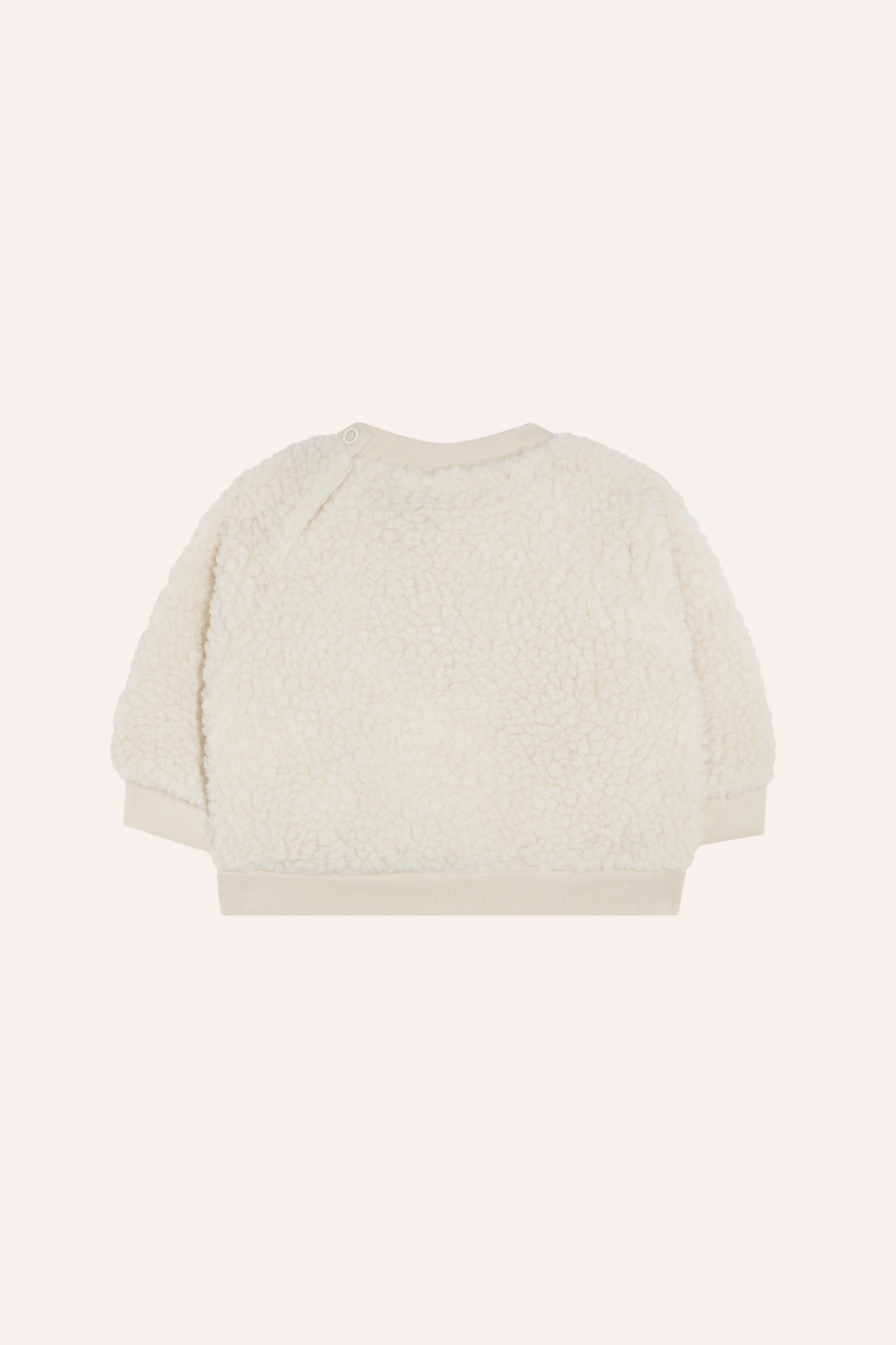The Campamento Baby Sweater Smiling Face Ecru