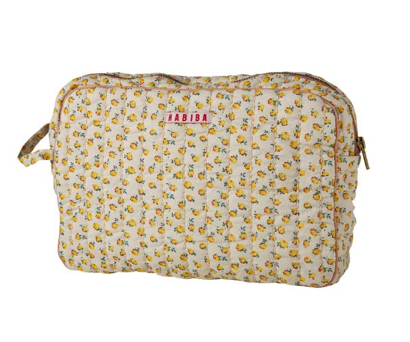 HABIBA / toiletry bag / new dawn voile / limone