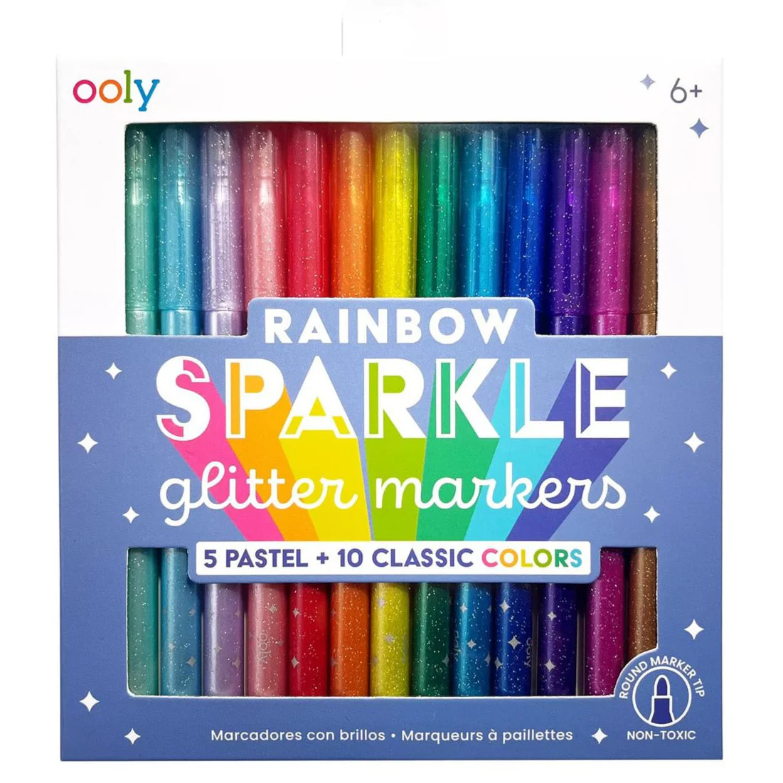 Ooly Glitter Markers Rainbow Sparkle 15 stuks - +6 jaar