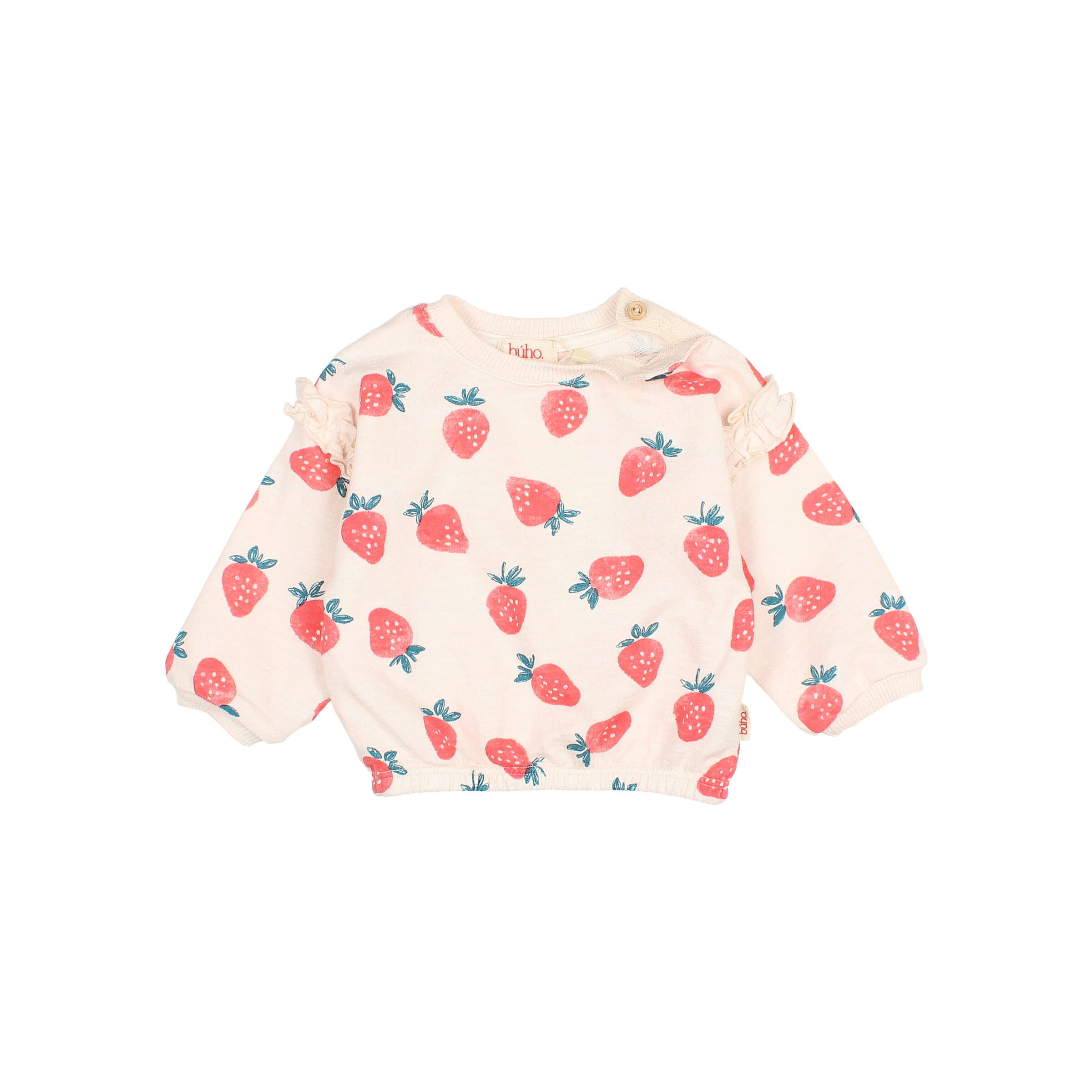 Buho Baby Sweater Strawberry Cream Pink - 12 maand